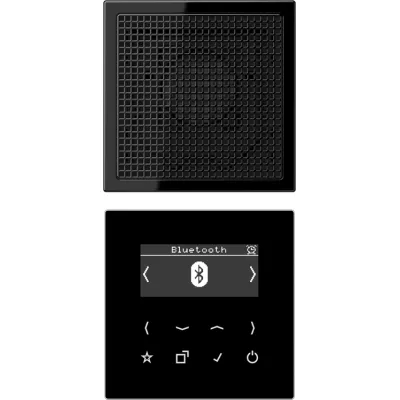 JUNG Smart Radio DAB+ | Digitalradio | Bluetooth | UKW RDS | Unterputz | 16 Sender | Mono | schwarz