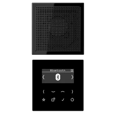 JUNG Smart Radio DAB+ | Digitalradio | Bluetooth | UKW RDS | Unterputz | 16 Sender | Mono | schwarz