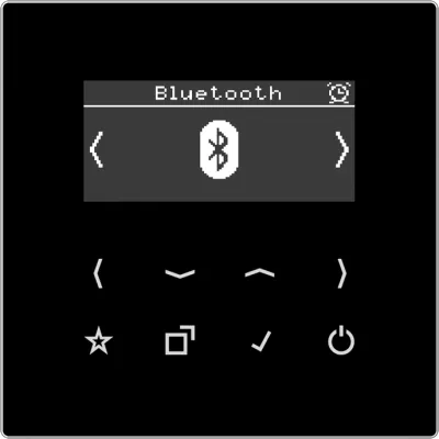 JUNG Smart Radio DABLSBTSW | DAB+ Digitalradio UKW Bluetooth Unterputz | 16 Sender | Wecker | Schwarz