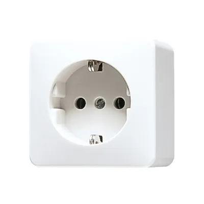 Jung SCHUKO-Steckdose 321AWW AP600 | 1fach | 16A 250V | Aufputz | Schraubklemmen | Thermoplast | IP20 | alpinweiß