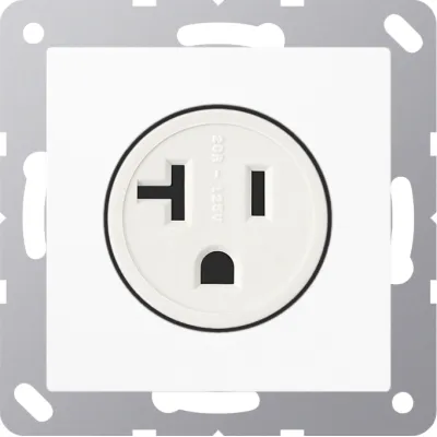 JUNG Steckdose amerikanisch A521-20WW | NEMA 5-20R 20A 125V | Unterputz | Schraubklemme | Duroplast | alpinweiß