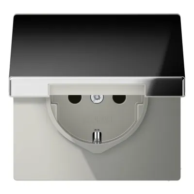 JUNG SCHUKO Steckdose GCR1520KIKL | Unterputz | Klappdeckel | Berührungsschutz | Metall Chrom glänzend | 16A 250V