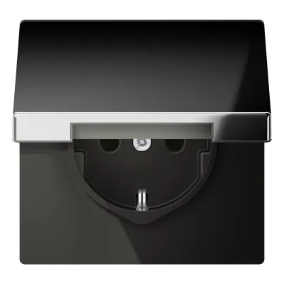 JUNG SCHUKO Steckdose GCR1520KIKL | Unterputz | Klappdeckel | Berührungsschutz | Metall Chrom glänzend | 16A 250V