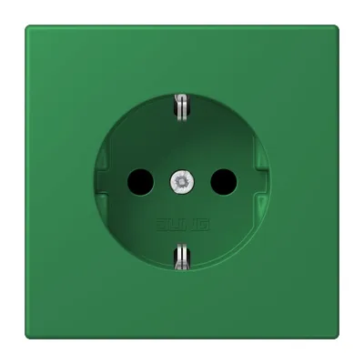 JUNG SCHUKO Steckdose LC 1520 219 | Unterputz | 16A 250V | Duroplast matt | Federklemmen | vert foncé