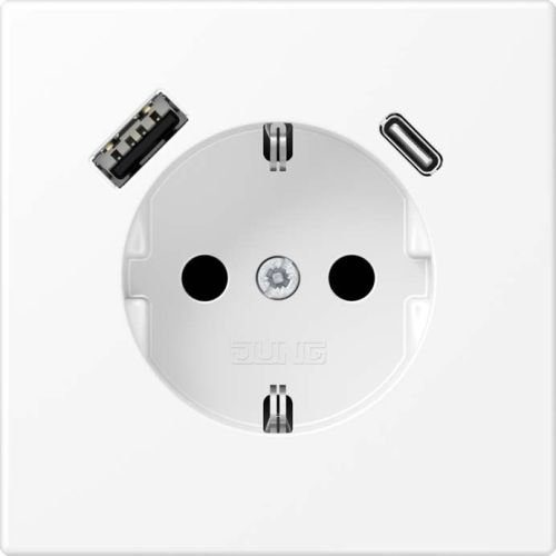 Bild: JUNG Steckdose SCHUKO LS1520-15CAWWM m.USB Typ AC