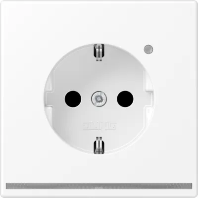 JUNG SCHUKO Steckdose LS1520-OWWMLNW | LED-Orientierungslicht | Helligkeitssensor | Unterputz | schneeweiß