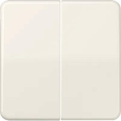 JUNG Steuertaste 2-fach Standard CD1702 | Lichtschalter Wippe | Duroplast glänzend | cremeweiß RAL 1013 | 67x67mm