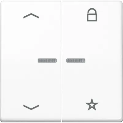 JUNG Steuertaste Universal AS1701PWW | Jalousieschalter Pfeile | für Jalousie, Rollladen | Duroplast | alpinweiß