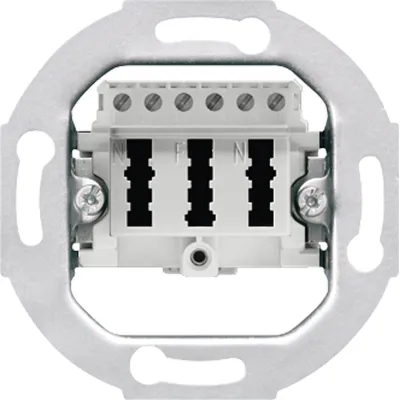 JUNG | TAE-Anschlussdose Unterputz | TAE3X6NFNUPO | N-F-N | 1 Telefon 2 Zusatzgeräte | Kunststoff weiß