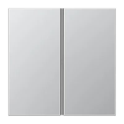 JUNG Tastensatz 2-fach AL2402TSA | Tastsensor-Modul 2-fach | Aluminium matt | zum Aufklipsen | Metall | ohne Aufdruck