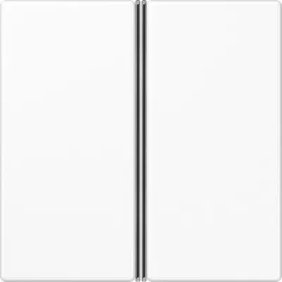 JUNG Tastensatz 2-fach komplett A402TSAWW | Tastermodul Abdeckung | Aufklipsbar | Thermoplast glänzend | alpinweiß