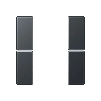 JUNG Tastensatz 2fach komplett A502TSAANM | Tastsensor-Modul Serie A/AS | Kunststoff Thermoplast | anthrazit matt