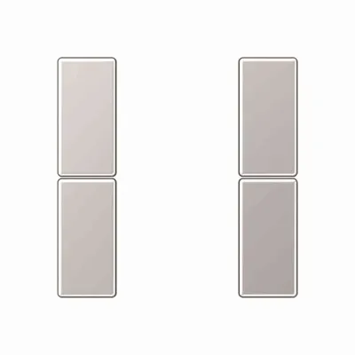 JUNG Tastensatz 2-fach A502TSAAL | Schalterwippe für Serie AS/A | glänzend | Thermoplast | Aluminium