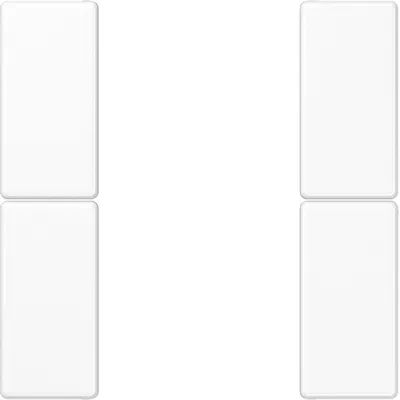 JUNG Tastensatz 2fach komplett A502TSAWW | Schalterwippe für Serie A/AS | Kunststoff Thermoplast glänzend | alpinweiß