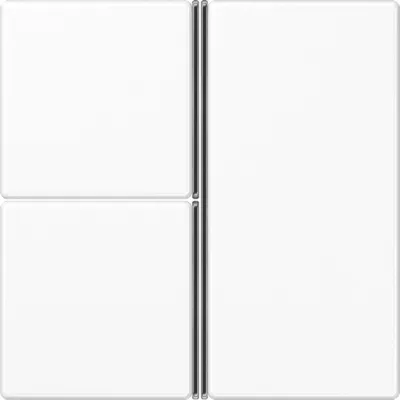 JUNG Tastensatz 3fach A403TSAWW | Aufklipsbar für Tastsensor-Modul | Thermoplast glänzend | Bussystem | alpinweiß