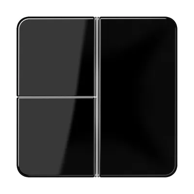 JUNG Tastensatz 3-fach CD403TSASW | Taster-Modul Ersatz | Aufklipsbar | Thermoplast | glänzend | schwarz