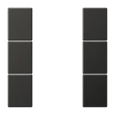 JUNG Tastensatz 3-fach AL2503TSAAN | Schalteraufsatz für Tastsensor-Modul | Aluminium matt | anthrazit