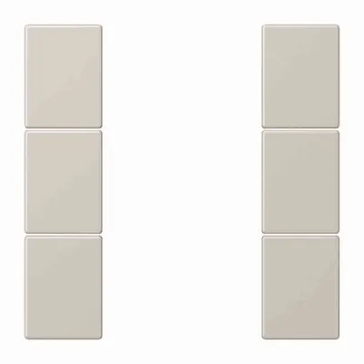 JUNG Tastensatz 3fach LS503TSALG | Schalterabdeckung für Tastsensor-Modul | Thermoplast glänzend | grau RAL 7035
