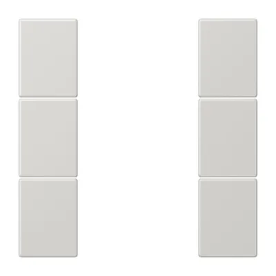 JUNG Tastensatz 3fach LS503TSALG | Schalterabdeckung für Tastsensor-Modul | Thermoplast glänzend | grau RAL 7035