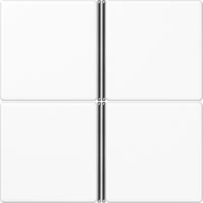 JUNG Tastensatz 4-fach A404TSAWW | zum Aufklipsen für Tastsensor-Modul | alpinweiß glänzend | Kunststoff | halogenfrei