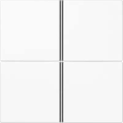 JUNG Tastensatz 4-fach LS404TSAWW | Aufsatz für Tastsensor-Modul | Kunststoff | Thermoplast | glänzend | alpinweiß