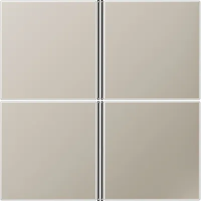 JUNG Tastensatz 4-fach komplett ES2404TSA | Tastsensor-Modul Zubehör | Edelstahl matt | Klemmbefestigung | ohne Aufdruck