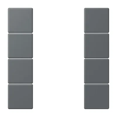 JUNG Tastensatz 4fach LC 504 TSA 202 | Schalter Modul | Kunststoff Thermoplast matt | IP2X | grau gris foncé 31