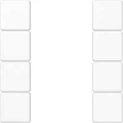 JUNG Tastensatz 4fach komplett | A504TSAWW | Bussystem-Taster | Thermoplast glänzend | alpinweiß | RAL 9010