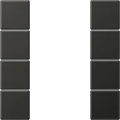 JUNG Tastensatz 4fach komplett AL2504TSAAN | Schalterabdeckung Bussystem | Aluminium matt lackiert | anthrazit