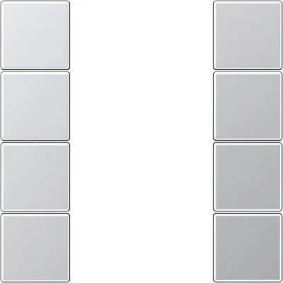 JUNG Tastensatz 4-fach komplett AL2504TSA | KNX Tastsensor-Modul Zubehör | Aluminium matt | zum Aufklipsen | halogenfrei