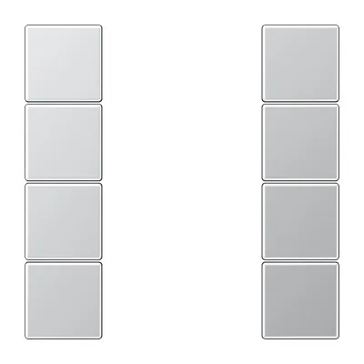 JUNG Tastensatz 4-fach komplett AL2504TSA | KNX Tastsensor-Modul Zubehör | Aluminium matt | zum Aufklipsen | halogenfrei
