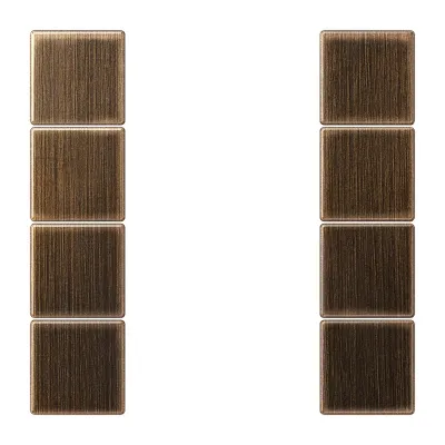 JUNG Tastensatz komplett 4fach ME2504TSAAT | Tastsensor-Modul LS Serie | Messing antik matt | Metall | Klemmbefestigung