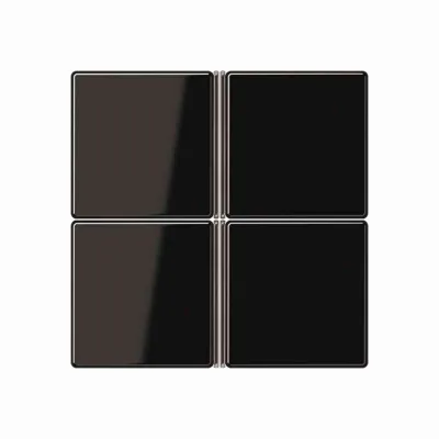 JUNG Tastensatz 4-fach A404TSASW | Tastsensor-Modul kompatibel | schwarz glänzend | Kunststoff | 55x55 mm | RAL 9005