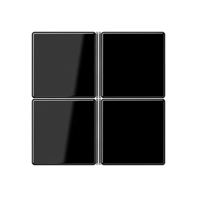JUNG Tastensatz 4-fach A404TSASW | Tastsensor-Modul kompatibel | schwarz glänzend | Kunststoff | 55x55 mm | RAL 9005