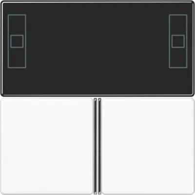 JUNG Tastensatz KNX A4093TSAWW Alpinweiß | RAL 9010 | Kunststoff glänzend | Aufklipsen | für Raumcontroller