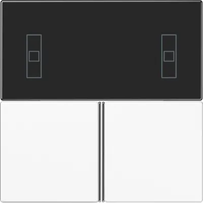 JUNG LS4093TSAWW KNX Tastenset | Komfortregler | 3-teilig | Alpinweiß glänzend | Kunststoff | RAL 9010