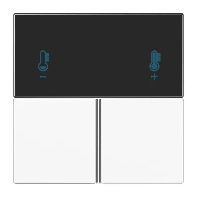 JUNG LS4093TSAWW KNX Tastenset | Komfortregler | 3-teilig | Alpinweiß glänzend | Kunststoff | RAL 9010