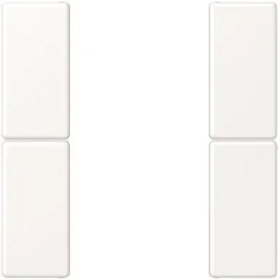JUNG Tastensatz 2-fach A502TSAWWM | Wippe für Bussystem | Kunststoff Thermoplast | schneeweiß matt | 55x55mm
