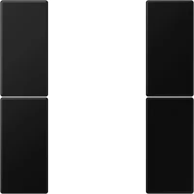 JUNG Tastensatz 2-fach LS502TSASWM | Schalterwippe für KNX Bussystem | Kunststoff Thermoplast | graphitschwarz matt