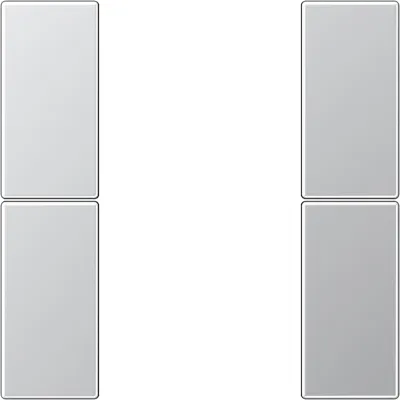 JUNG Tastensatz 2fach komplett AL2502TSA | Wippe für Tastsensor-Modul LS Serie | Aluminium matt | Metall | ohne Aufdruck