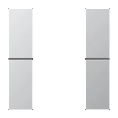 JUNG Tastensatz 2fach komplett AL2502TSA | Wippe für Tastsensor-Modul LS Serie | Aluminium matt | Metall | ohne Aufdruck