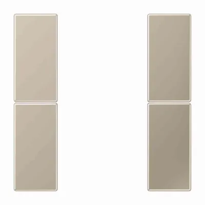 JUNG Tastensatz 2-fach komplett ES2502TSA | Tastsensor-Modul LS Serie | Edelstahl matt | Metall | ohne Aufdruck