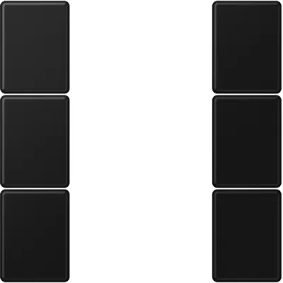 JUNG Tastensatz 3-fach A503TSASWM | Taster für F50-Modul AS/A | Bussystem-kompatibel | matt | graphitschwarz RAL 9005