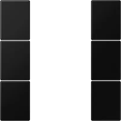 JUNG Tastensatz komplett 3-fach LS503TSASWM | Taster für Bussystem | Kunststoff Thermoplast | IP20 | graphitschwarz matt