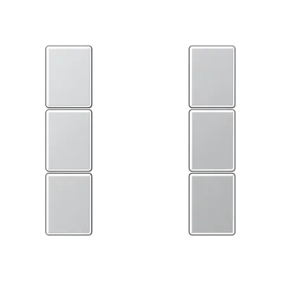 JUNG Tastensatz 3fach komplett A503TSAAL | Tastsensor-Modul Serie A/AS | Kunststoff Thermoplast | glänzend | aluminium