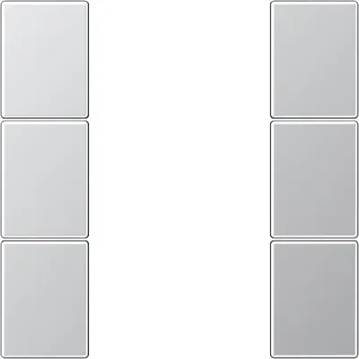 JUNG Tastensatz 3fach | AL2503TSA F50 LS Serie | Aluminium matt | Metall | ohne Aufdruck | zum Aufklipsen
