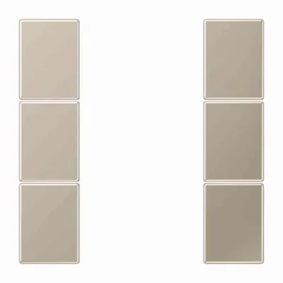 JUNG Tastensatz 3fach ES2503TSA | Tastsensor-Modul kompatibel | Edelstahl matt | Metall | zum Aufklipsen | silber