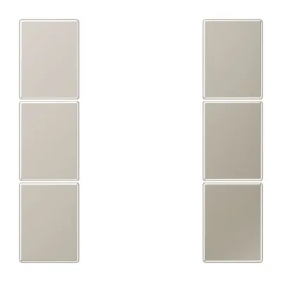 JUNG Tastensatz 3fach ES2503TSA | Tastsensor-Modul kompatibel | Edelstahl matt | Metall | zum Aufklipsen | silber