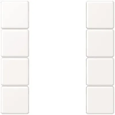 JUNG Tastensatz komplett 4-fach A504TSAWWM | Wippe für Bussystem-Taster | Thermoplast matt | schneeweiß RAL 9016