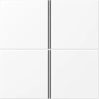 JUNG Tastensatz 4-fach LS404TSAWWM | Wippe für KNX Bussystem | schneeweiß matt | Thermoplast | 70x70mm